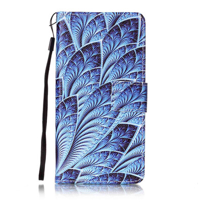 

Blue Dazzle Design PU Leather Flip Cover Wallet Card Holder Case for LG K8
