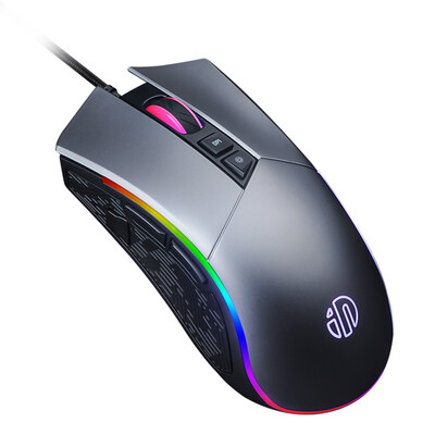 

Infink INPHIC PW6 wired gaming mouse macro mechanical esports glare LOL desktop laptop home office photoelectric CF eat chicken mouse iron gray