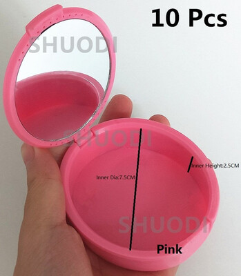 

10 Pcs Veneers equipment tools Mirror Denture Cleanse Box Case Dental False Teeth Appliance Storage Boxes