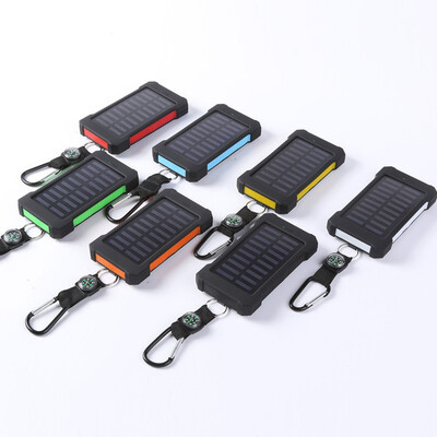 

NeillieN Waterproof Solar Mobile Power SupplyDual USB mobile phone solar alternative battery Outdoor charging treasure 10000mah