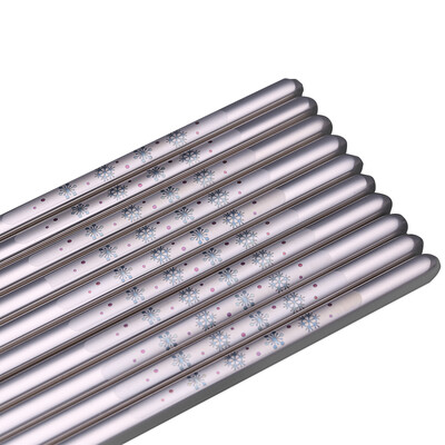 

Двойной пистолет (Suncha) палочки для еды 304 палочки из нержавеющей стали палочки для еды снежинки костюм нескользящей японской палочки для еды 10 двойной загрузки DK3055