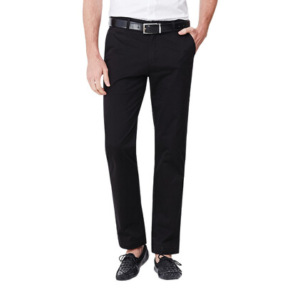 

Gentle Virtue Pure Color Spider Miniature Elastic Men's Casual Pants YXM40121001 Black 30