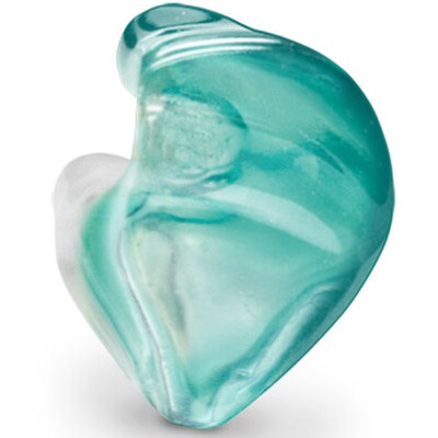 

Westone ES Translucent Transparent Ear Turquoise Blue Green Right Ear Ear