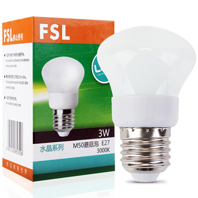 

Foshan Lighting FSL LED Bulb Energy Saving Bulb 3W Big E27 Crystal Mushroom Warm White 3000K