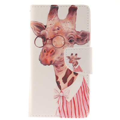 

Жираф дизайн Кожа PU откидная крышка бумажника карты держатель чехол для LG G4c / G4 Mini