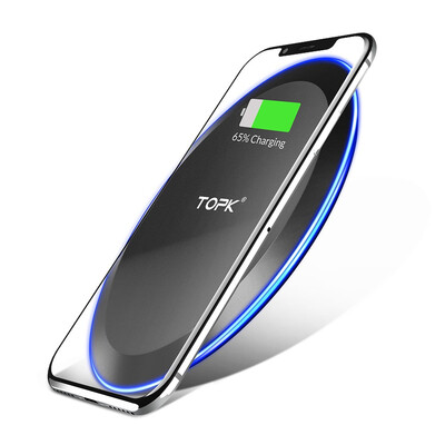 

TOPK B46W 10W Wireless Charger For iPhone  Max XR 8 Plus Fast Charging for Samsung S8 S9 Note 9 8 Phone Charger Pad