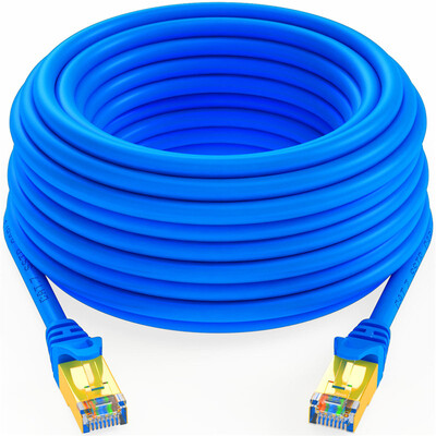 

Shanze (SAMZHE) CAT-730L инженерный класс семь CAT7 класс чистая медь позолоченный двойной экран высокоскоростная сетевая перемычка 7 категории готовый кабель сетевой кабель синий 30 метров