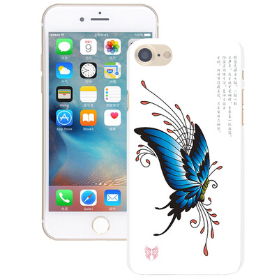 

Yomo iPhone7 Apple, телефон оболочка / сотовый телефон защитного чехол выбито текстурированный жесткие оболочки серии бабочки