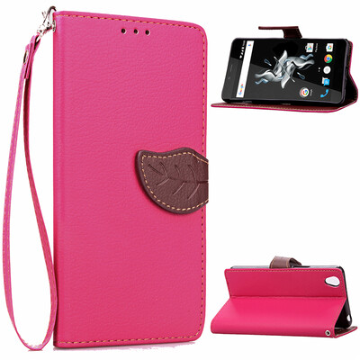 

Pink Design PU Leather Flip Cover Wallet Card Holder Case for One Plus X/ONE E1001
