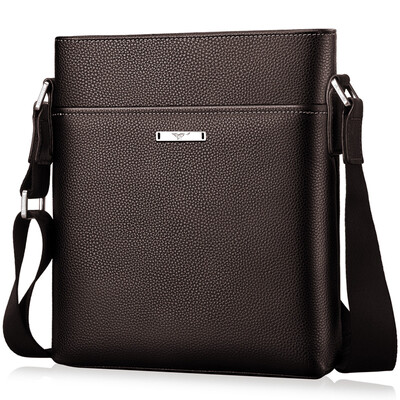 

Семь волков (SEPTWOLVES) мужской мешок плеча Messenger сумка мужчин бизнес случайный первый слой кожаный мешок плеча 1A3452102-02 коричневый