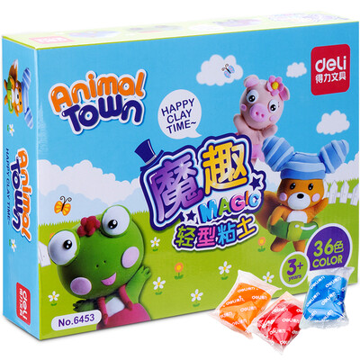 

Deli (гастроном) 6453 Fun волшебного света глина / грязь цвета костюм 3d цвета грязь DIY игрушка 36 цветов загружаются