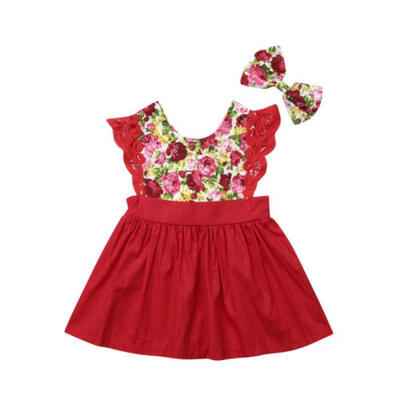 

Kid Baby Girls Sister Matching Clothes Flroal Lace Romper Tutu Dress Outfits Set