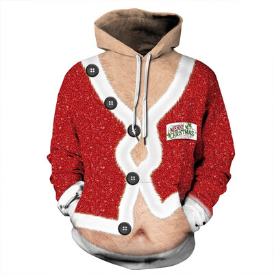 

New Christmas 3D Printed Hoodies For Both Men&Women Globle Hot Sale Mens 3D Print Pullover Womens Sweater Without Suede Inside QYDM-475