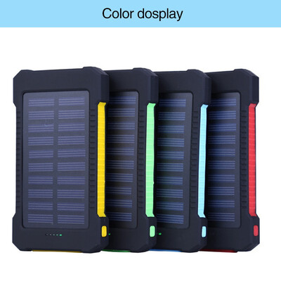 

NeillieN Solar power bank 20000mah Portable Bank Solar Mobile Power SupplyUltra-thin 20000 mA Mobile Phone Charging Pool2 USB