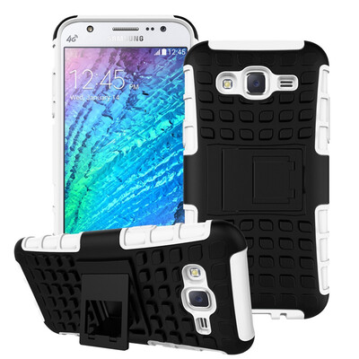 

Fivice Samsung J5 Case TPU anti-fall tire pattern back clip bracket phone case