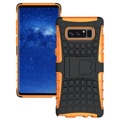 

Fivice Samsung Note 8 Case TPU anti-fall tire pattern back clip bracket phone case