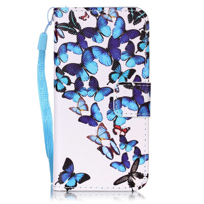 

Blue Butterfly Design PU�Leather�Flip�Cover Wallet�Card�Holder�Case�for IPOD TOUCH 5 6