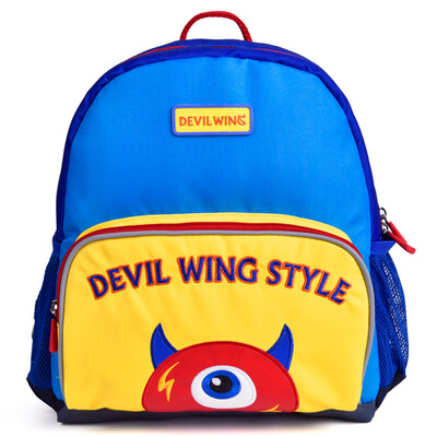 

Little Devil (DEVILWING) boys and girls children bag 3-6 year old kindergarten small middle class backpack travel package package blue DW051