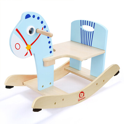 

Topbright 23.5-degree Rocking Horse Wooden Boys Kids Toys Baby Trojans Kids Gifts