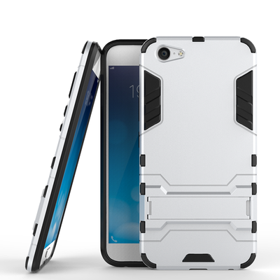

Серебряный Slim Robot Armor Kickstand Ударопрочный жесткий корпус из прочной резины для vivo X9Plus