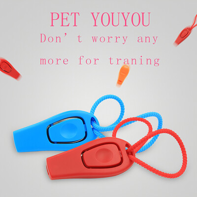 

2 in 1 Dog Clicker with Whistle Pet Training Clicker Whistle to Stop Barking Sit Down Dog Training Tool