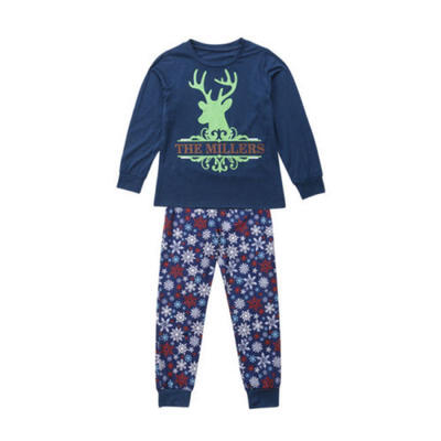 

Family Matching Christmas Snowflake Pajamas Set Kids Deer Sleepwear Nightwear