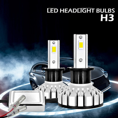 

12V 80W 2PCS Car Headlight Bulb 6000k Super Bright H1 H3 H4 H7 H11 9005 9006 9012 12V LED Headlamp Automobile Fog Lighting