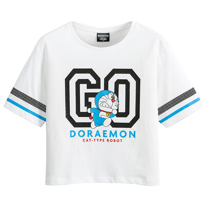 

Semir T-shirt short-sleeved T-shirt female summer cartoon half-sleeved loose cotton couple models 12216000131 white tone S
