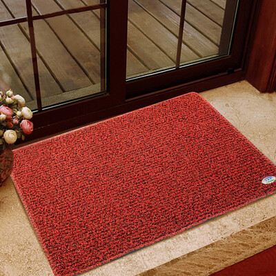 

Lidimei LIDIMEI two-color wire ring home mat black&green PVC modern minimalist wear&easy to care 45 75cm