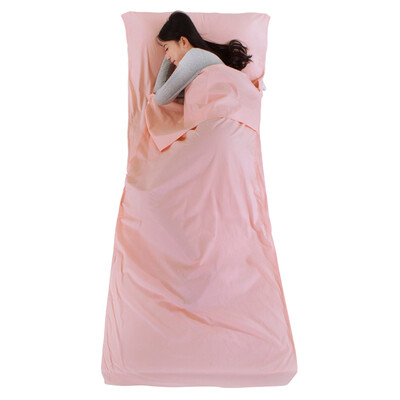 

Tili Shi cotton sleeping bag outdoor adult spring, summer, autumn and winter warm lunch break ultra-light camping letter envelope couple sleeping bag LY-5004 pink jade