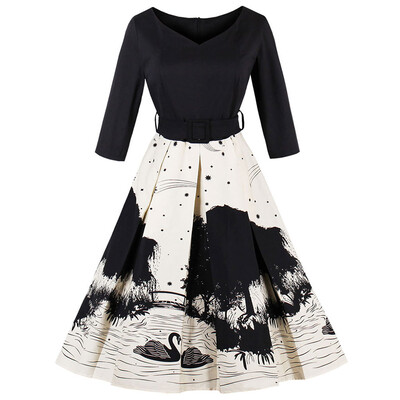 

Vintage V Neck Pinup Dress