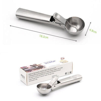 

Kitchen Stainless Steel Ice Cream Scoop Spoon Fruit Coffee measuring Cups Tools