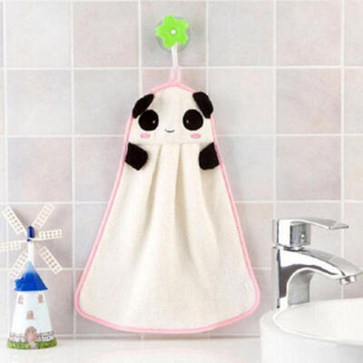

New Baby Hand Towel Soft Childrens Cartoon Animal Hanging Wipe Bath Face Towel
