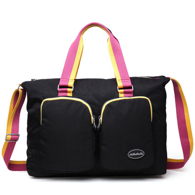 

Nabe, как прохладно NB дамы сумка плеча сумка диагональ женская сумка большой емкости дорожная сумка nb218 классический черный