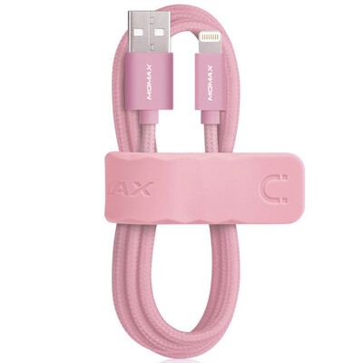 

MOMAX MOMAX Apple MFi certified data cable iphone8 76 6sPlus X 5s SE iPad charging line nylon weaving 1 m rose gold