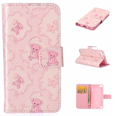

Little bear Design PU Leather Flip Cover Wallet Card Holder Case for iPad Touch 56