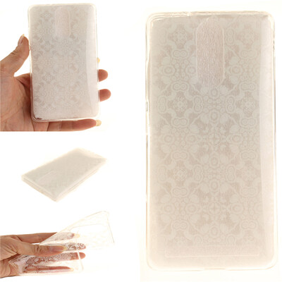

Half white flowers Pattern Soft Thin TPU Rubber Silicone Gel Case Cover for Lenovo K5 Note