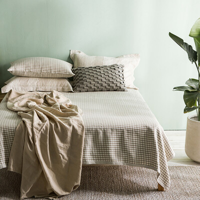 

DAPU (DAPU) маты матрацы Класс матов чистые льняные коврики льняные листы холодные и нелесные большие дву серые серые пледы 210 * 220 см