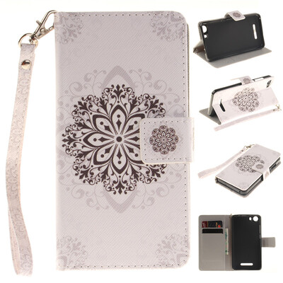 

Дурман цветы Дизайн Кожа PU откидная крышка бумажника карты держатель чехол для WIKO Lenny 2