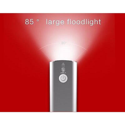

Genuine New Emergency LED flashlight rechargeable Black&silver Flashlight