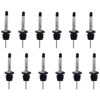 

UpperX 12Pcs Stainless Steel Spirit Bottle Speed Pourers Olive Oil Wine Pourer with Rubber Dust Caps