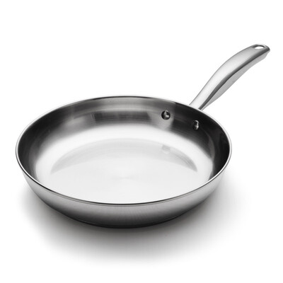 

Jingdong supermarket] platinum Dili Bodeux Knight frying pan 24CM 304 overall three-layer stainless steel smoke-free non-stick pot induction cooker gas stove general