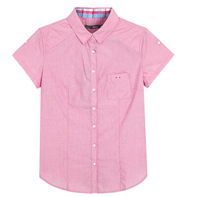 

Semir с короткими рукавами рубашка с короткими рукавами рубашка женская корейская дикий хлопок повседневная рубашка 10215040013 красный тон S