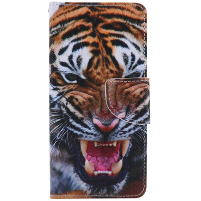 

Tiger Design PU Leather Flip Cover Wallet Card Holder Case for SONY XA