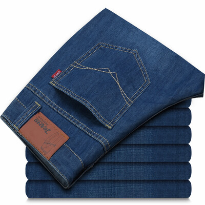 

Lawon Men's Straight Jeans Fashion Простые стильные ковбойские штаны 8116 Blue 31