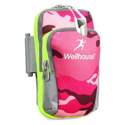 

WELLHOUSE рука сумка для мобильного телефона сумка для верховой езды на открытом воздухе спортивная беговая сумочка мужчины и женщины рука об руку обновление камуфляж роза красный M