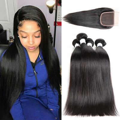 

3 Bundles Malaysian Virgin Hair Body Wave with Closure Mink Malaysian Hair Bundles with Lace Closure Human Hair
