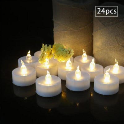 

Flameless Votive Candles Flickering LED Tea Light Warm White Battery Operated