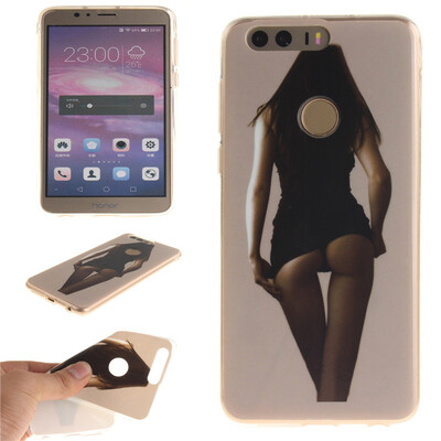 

Sexy Girls Pattern Soft Thin TPU Rubber Silicone Gel Case Cover for HUAWEI Honor 8