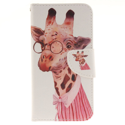 

Giraffe Design PU Leather Flip Cover Wallet Card Holder Case for LG G5
